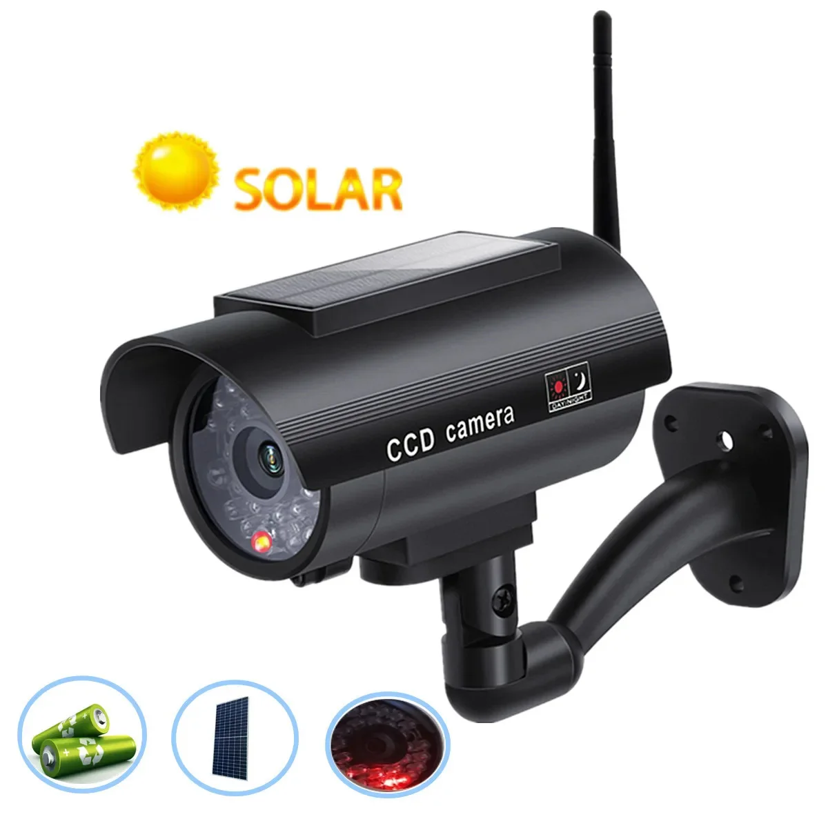 Foco Solar Simula Camara de Seguridad - Imagen 2