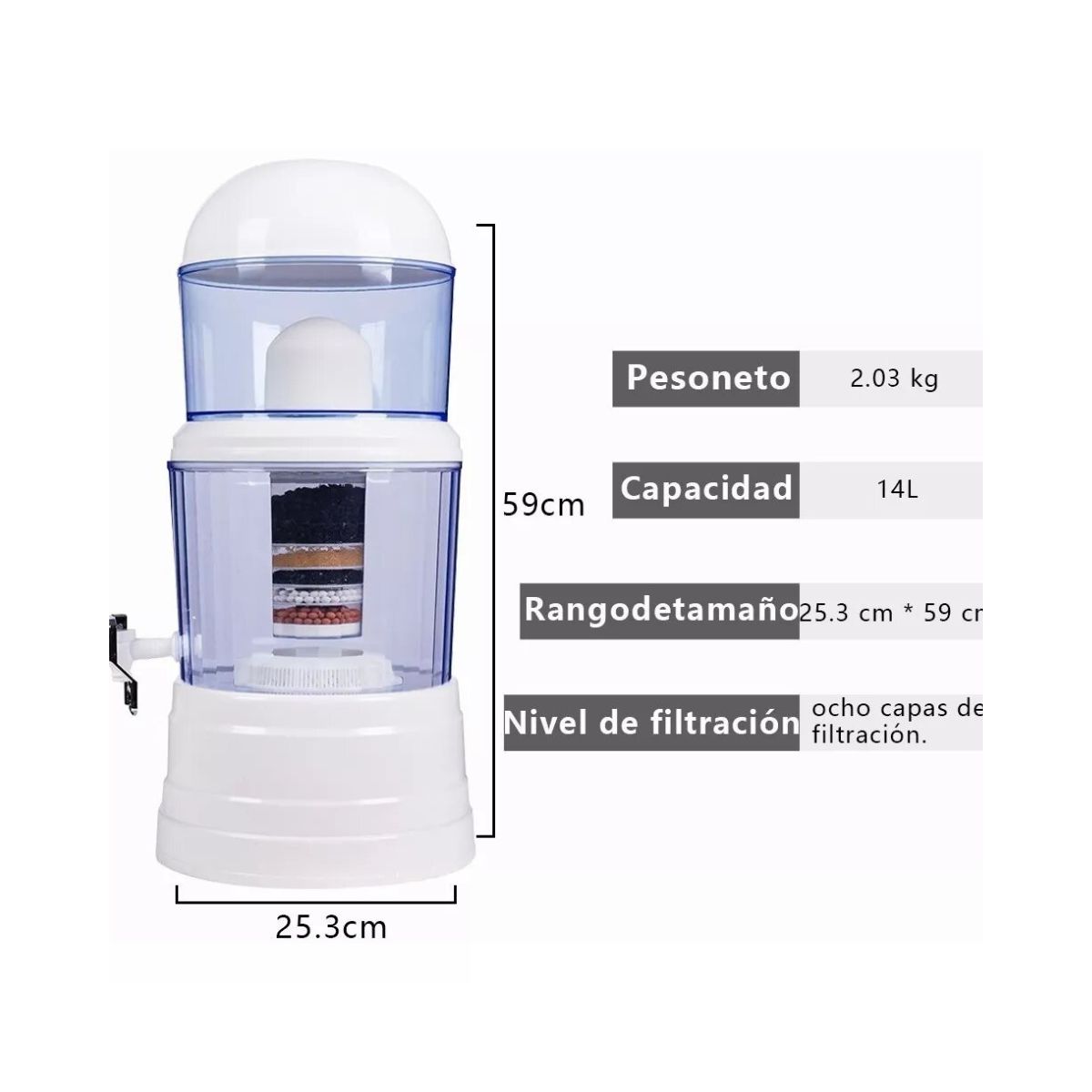 Filtro de agua potable 1.5 litros - Imagen 3