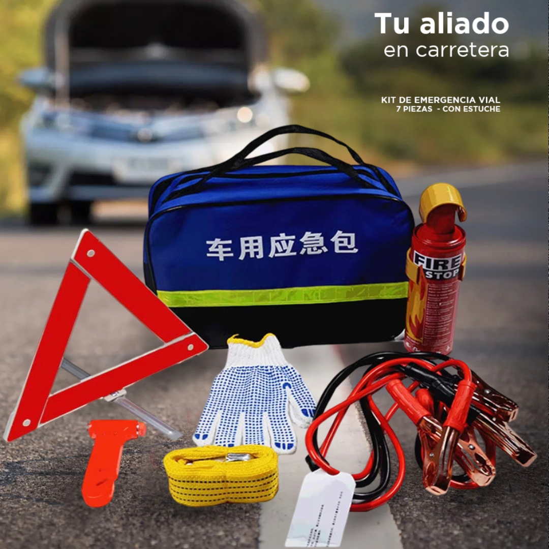 Kit Emergencia Seguridad Auto 7 Piezas - Imagen 2