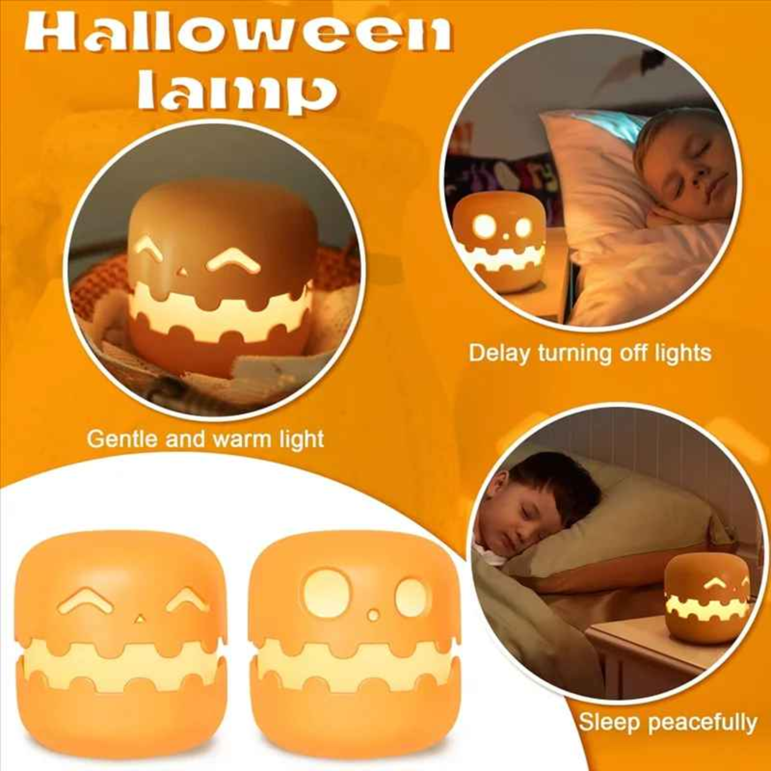 Luz Nocturna Lampara Calabaza Usb