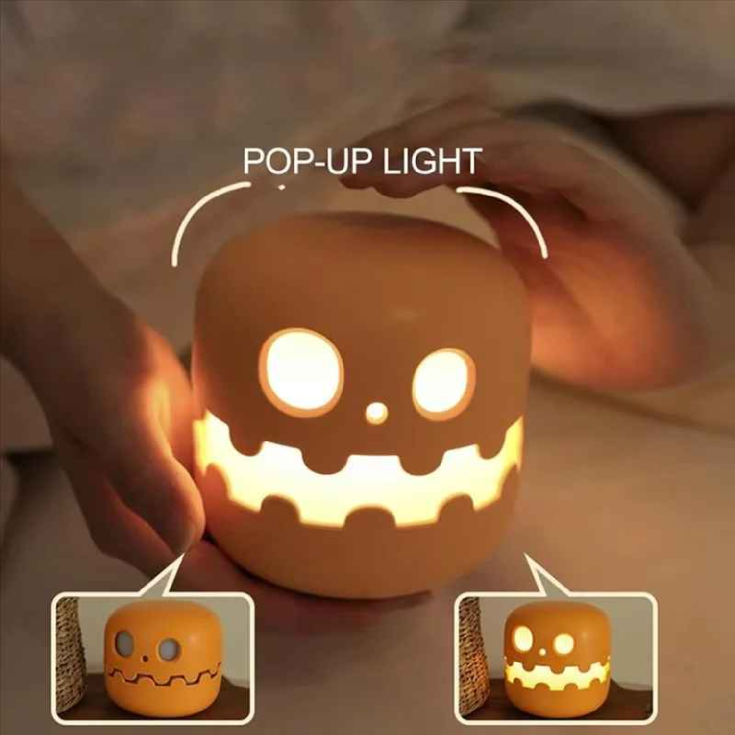 Luz Nocturna Lampara Calabaza Usb - Imagen 3