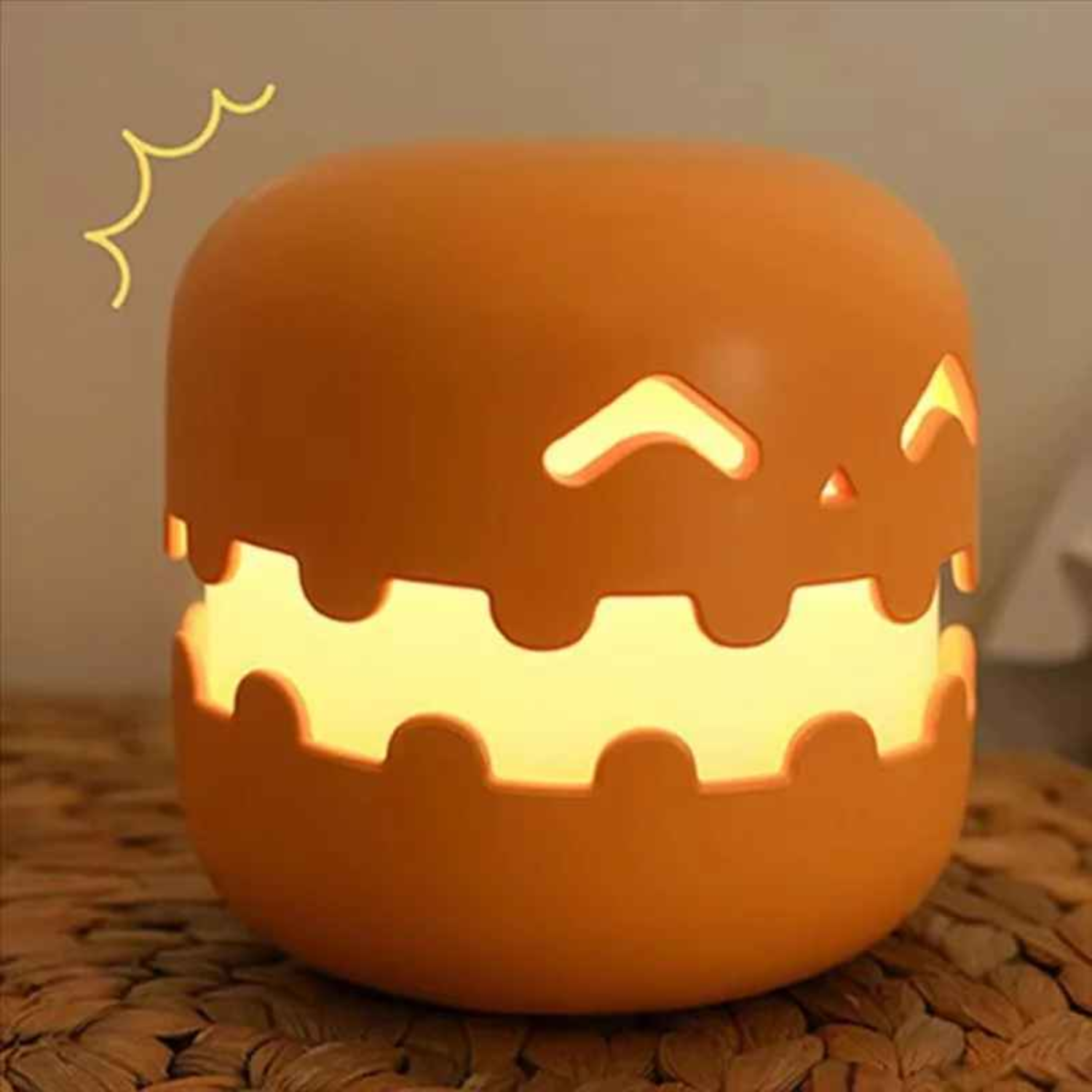 Luz Nocturna Lampara Calabaza Usb - Imagen 4